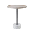 Antares Indoor Acacia Wood Side Table, Whitewash