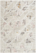 Glitz Ivory Multicolor Contemporary Polyester Area Rug