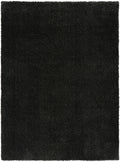 Pacific Shag Black Shag Polyester Area Rug