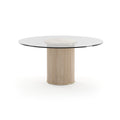 Rhythm Round Glass Top Dining Tbl