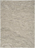 Graceful Grey Modern Wool Area Rug