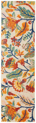 Allur Ivory Multicolor Bohemian Polypropylene Area Rug