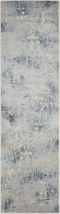Somerset Silver Blue Polyester Area Rug