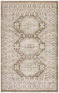 Serenity Home Ivory Mocha Vintage Polypropylene Area Rug