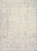 Ivory Hues Ivory Grey Modern Polypropylene Area Rug