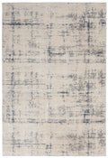 Rustic Textures Ivory/Blue Modern Polypropylene Area Rug