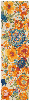 Allur Ivory Multicolor Contemporary Polypropylene Area Rug