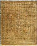 Luxurious Olive Vintage Polyester Area Rug