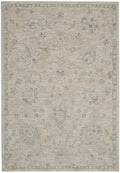 Infinite Light Grey Vintage Polyester Area Rug