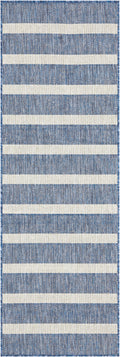 Positano Navy Ivory Modern Polypropylene Area Rug