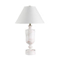 Katn 26" Tall White Botochino Marble Table Lamp with Tapered Linen Shade