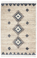 Oslo Shag Ivory/Blue Shag Polypropylene Area Rug
