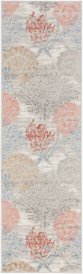 Seaside Multicolor Coastal, Nautical & Beach Polypropylene Area Rug