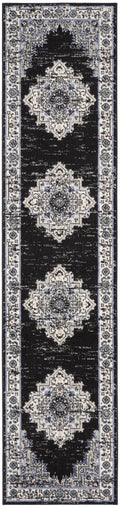 Passion Black Ivory Vintage Polypropylene Area Rug