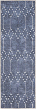 New Concept Washables Navy Modern Polyester Area Rug