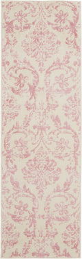 Jubilant Ivory Pink Vintage Polypropylene Area Rug