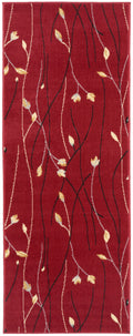 Grafix Red Contemporary Polypropylene Area Rug