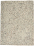 Interlock Blue Ivory Bohemian Wool Area Rug