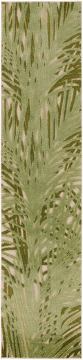 Aloha Ivory Green Outdoor Polypropylene Area Rug