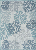 Garden Oasis Blue Coastal, Nautical & Beach Polypropylene Area Rug