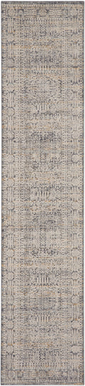 Lynx Ivory Slate Vintage Polyester Area Rug