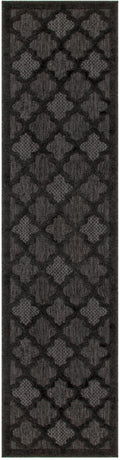 Easy Care Charcoal Black Modern Polypropylene Area Rug