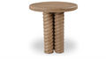 Treccia Solid Oak Side Table with Turned & Braided Details
