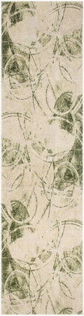 Astra Machine Washable Beige Green Modern Polyester Area Rug