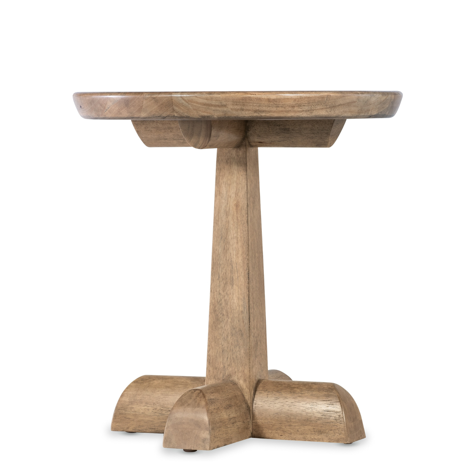 Vineyard Row Round Pedestal End Table