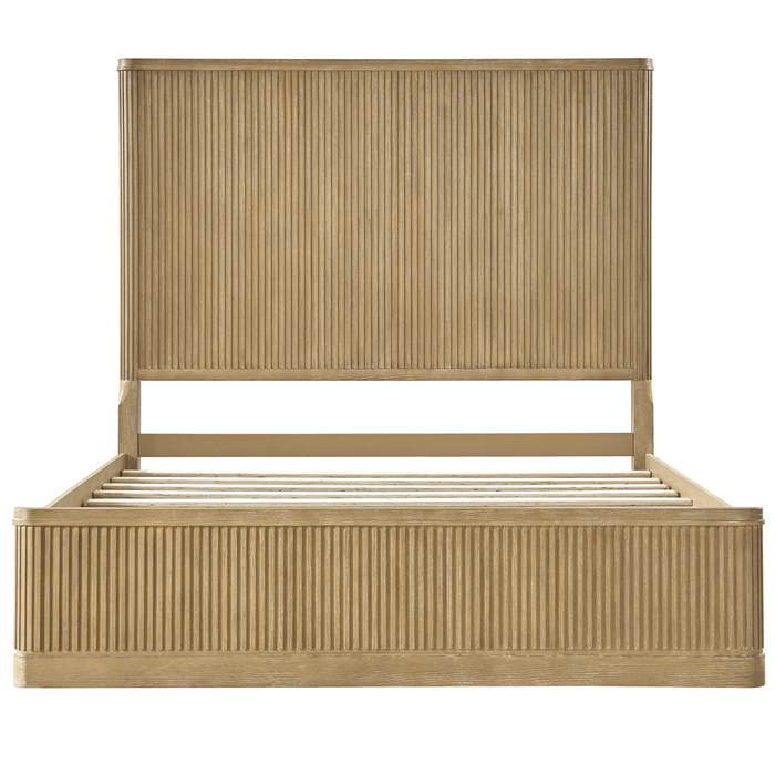 Graciela Solid Wood Platform Bed in Oak