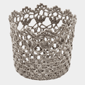 Cotton Lace Bin in Dove Grey