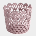 Cotton Lace Bin in Pink