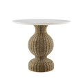 Zale Marble & Seagrass Dining Table