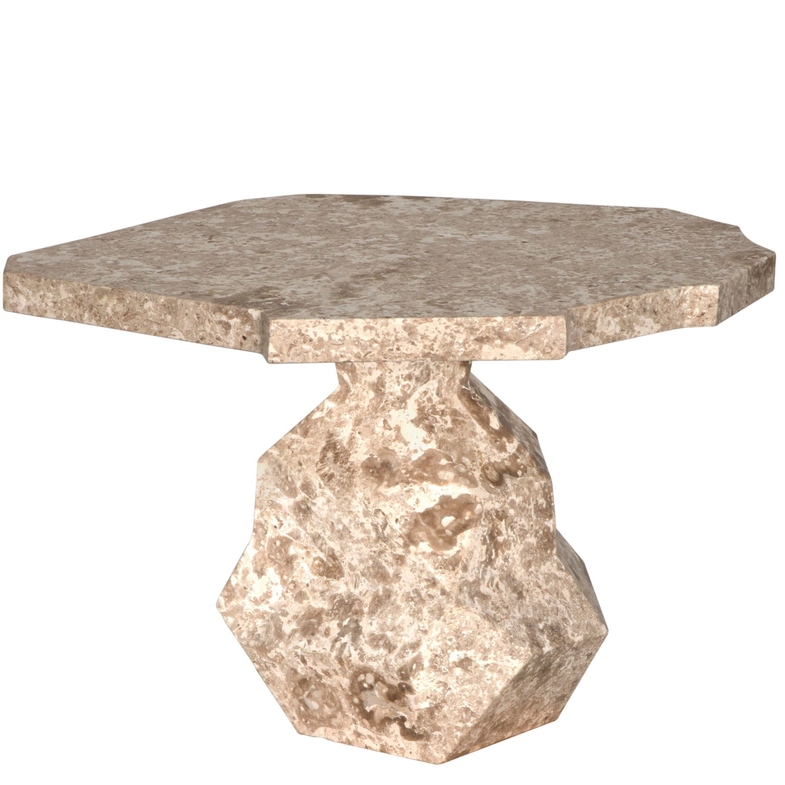 Rind Table in White Marble