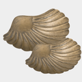 Bronze Scallop Shell Tray Set