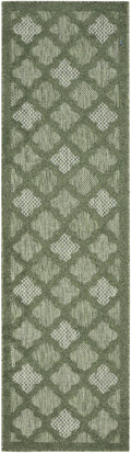 Easy Care Green Modern Polypropylene Area Rug