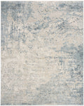 Envy Blue Silver Modern Polypropylene Area Rug