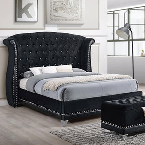 Barzini Upholstered Bed in Black