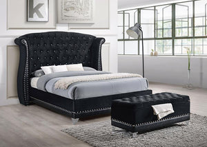 Barzini Upholstered Bed in Black