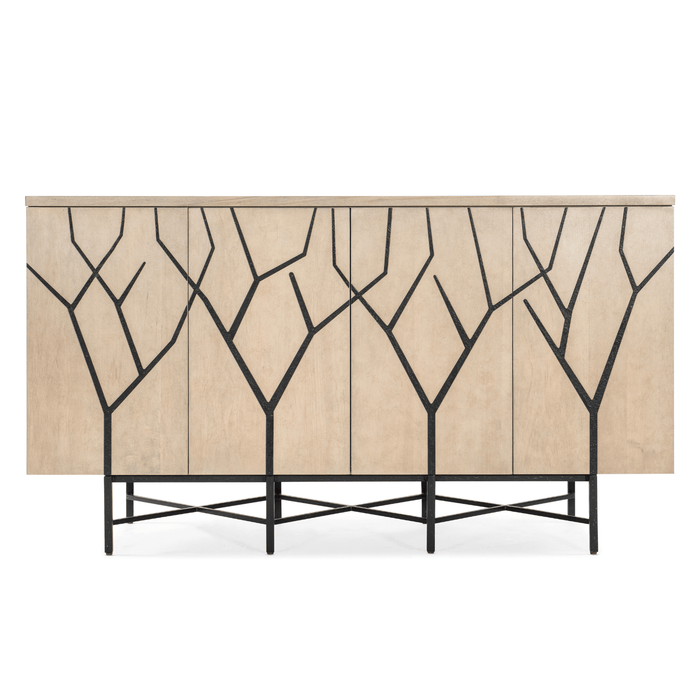 Melange Branched Credenza – Twig Motif Maple Veneers, Modern
