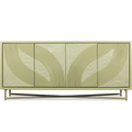 Into the Woods Credenza – Green Painted with Gold Base