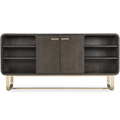 Commerce & Market Metropolitan Credenza – Dark Wood & Gold