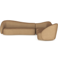 Kalahari 3-Piece Sectional – Luxurious Camel Velvet Sofa