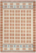 Nordic Ivory Rust Modern Polyester Area Rug