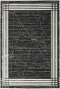 Desire Charcoal Silver Modern Polyester Area Rug