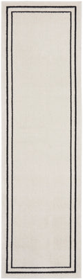Nourison Essentials Ivory Black Contemporary Polypropylene Area Rug