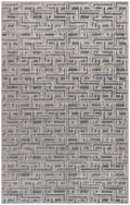 Serenity Home Blue Ivory Modern Polypropylene Area Rug