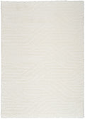 Surfaces Ivory Shag Polyester Area Rug