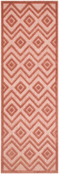 Versatile Coral Orange Modern Polypropylene Area Rug