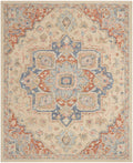 Maison Ivory Rust Vintage Wool Area Rug